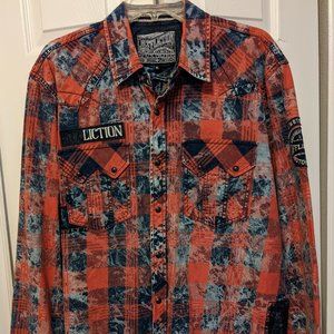 Men's Affliction long sleeve shirt. Size XL.
